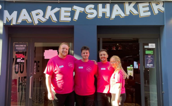 Ben and fellow NCL Dates volunteers outside Market Shaker